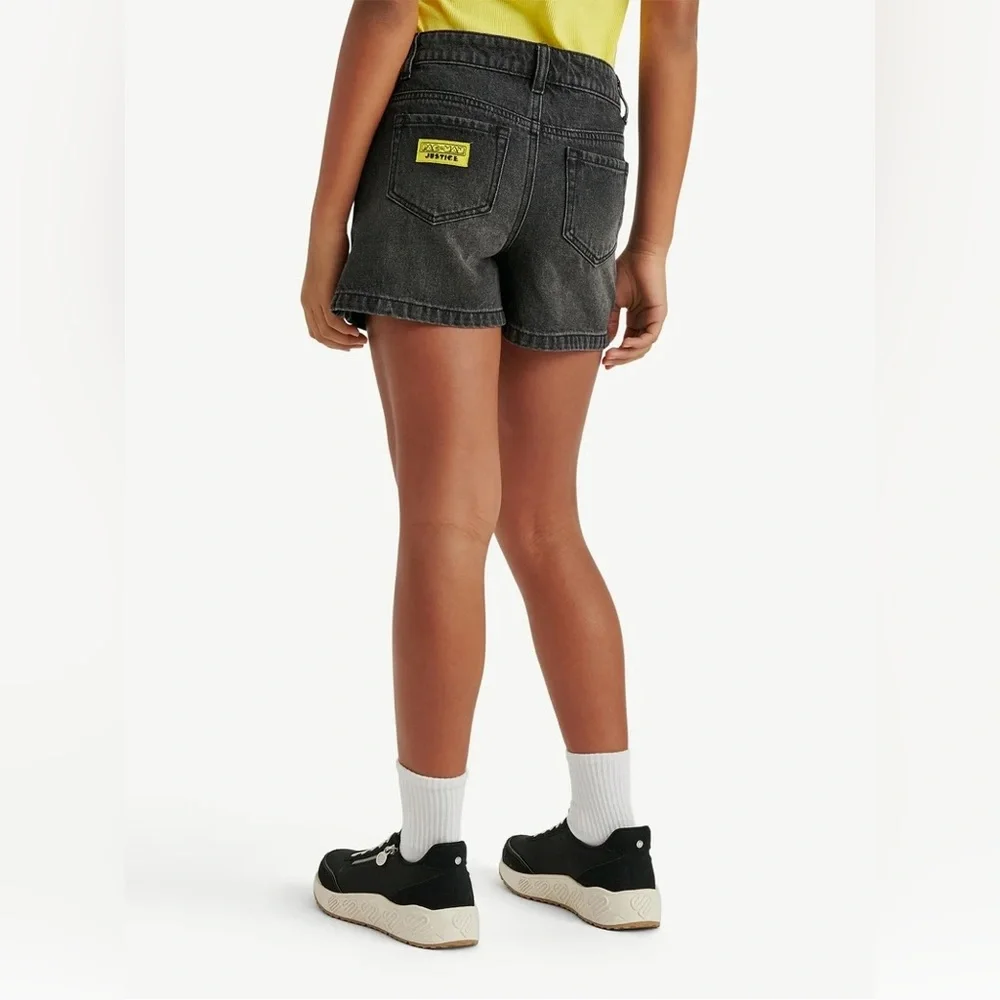 Justice girls pacman embellished denim shorts size 8